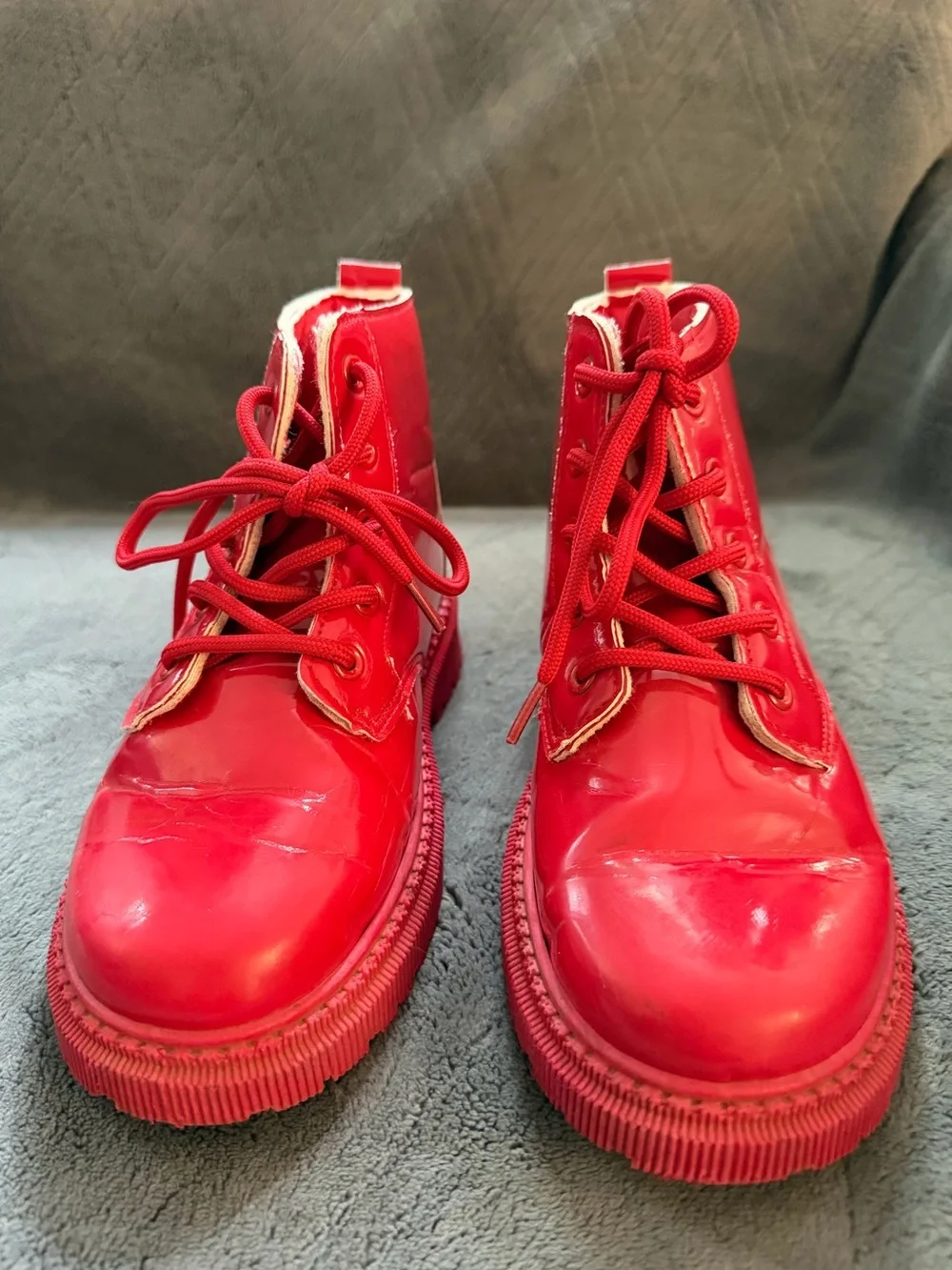 Sugar Kids’ Red Lace-Up Kids Boots